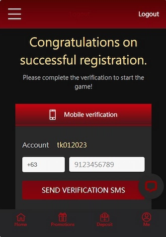 🎯Step 3: Mobile verification.